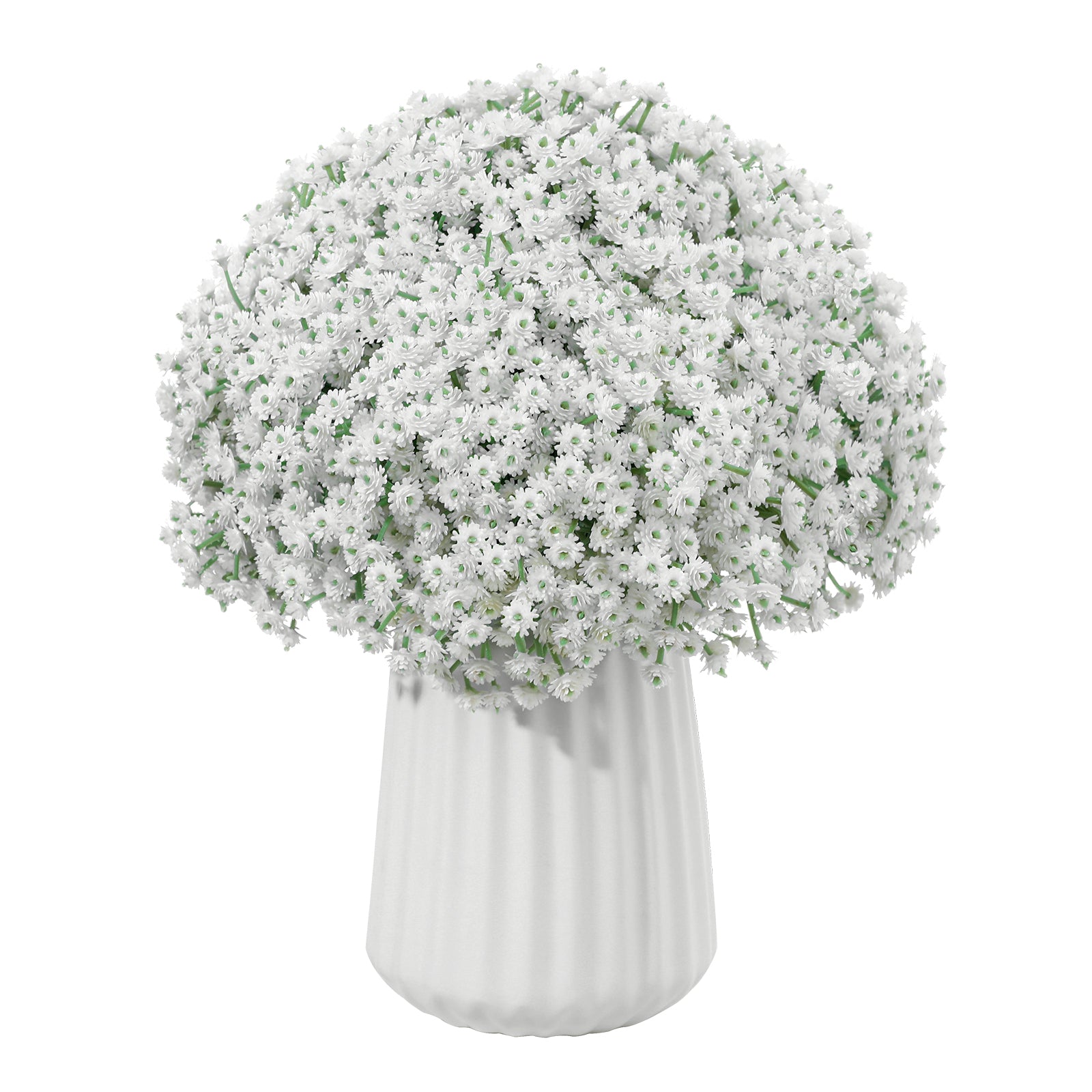 LINSIE 30 Pcs White Artificial Baby's Breath Flowers, Lifelike Rubber Fake Gypsophila Bouquets, 8.26" Short Stems with 1350 Blooms for Wedding Centerpieces, DIY Floral Arrangements & Home Decor