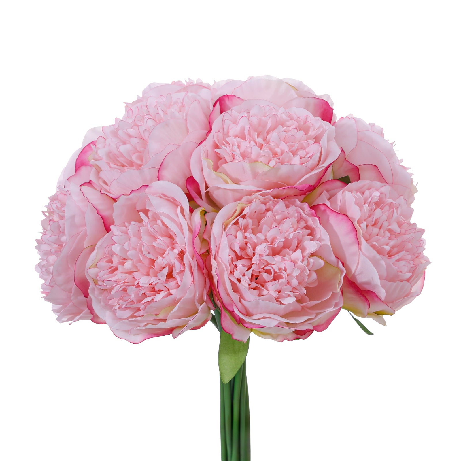 10PCS Realistic Silk Peonies Bouquet, Waterproof & UV Resistant Faux Peony Flowers, All-Weather Artificial Stems for Outdoor, Grave, Wedding Centerpiece & Home Decor