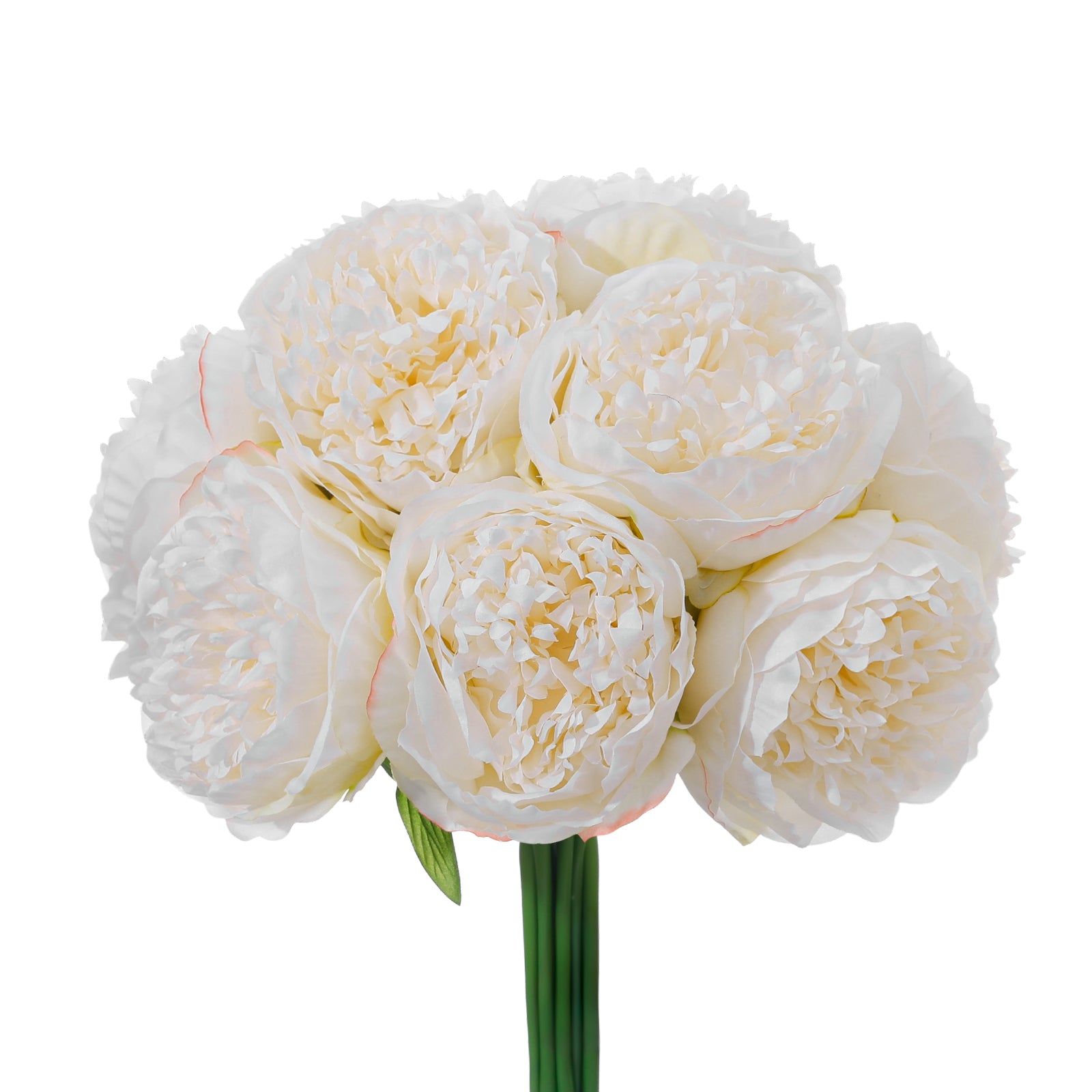 10PCS Realistic Silk Peonies Bouquet, Waterproof & UV Resistant Faux Peony Flowers, All-Weather Artificial Stems for Outdoor, Grave, Wedding Centerpiece & Home Decor