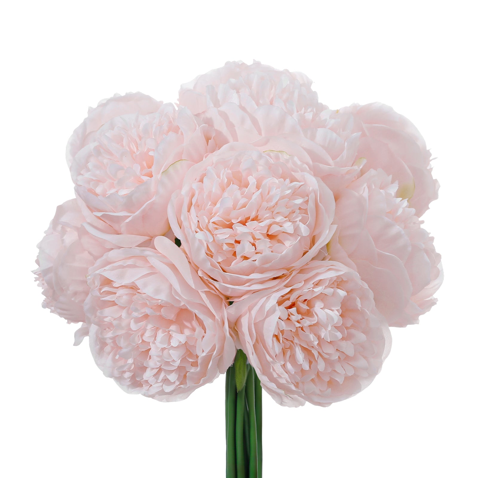10PCS Realistic Silk Peonies Bouquet, Waterproof & UV Resistant Faux Peony Flowers, All-Weather Artificial Stems for Outdoor, Grave, Wedding Centerpiece & Home Decor