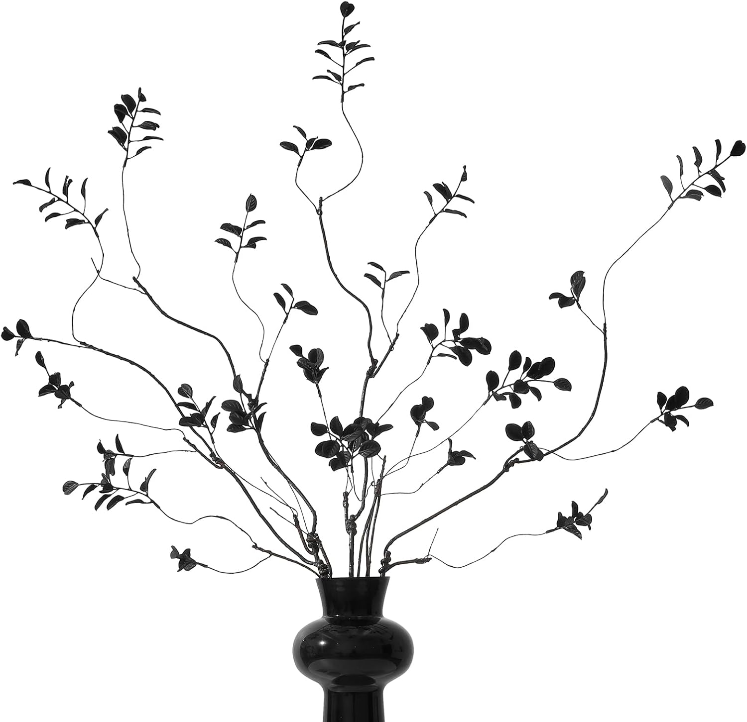 4 Pcs 38.5" Tall Artificial Branches with Leaves, Realistic Faux Ficus Greenery Stems, Bendable Fake Plant Twigs for Tall Floor Vases, Home Centerpiece, Office & Spring Decor