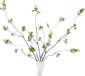 4 Pcs 38.5" Tall Artificial Branches with Leaves, Realistic Faux Ficus Greenery Stems, Bendable Fake Plant Twigs for Tall Floor Vases, Home Centerpiece, Office & Spring Decor