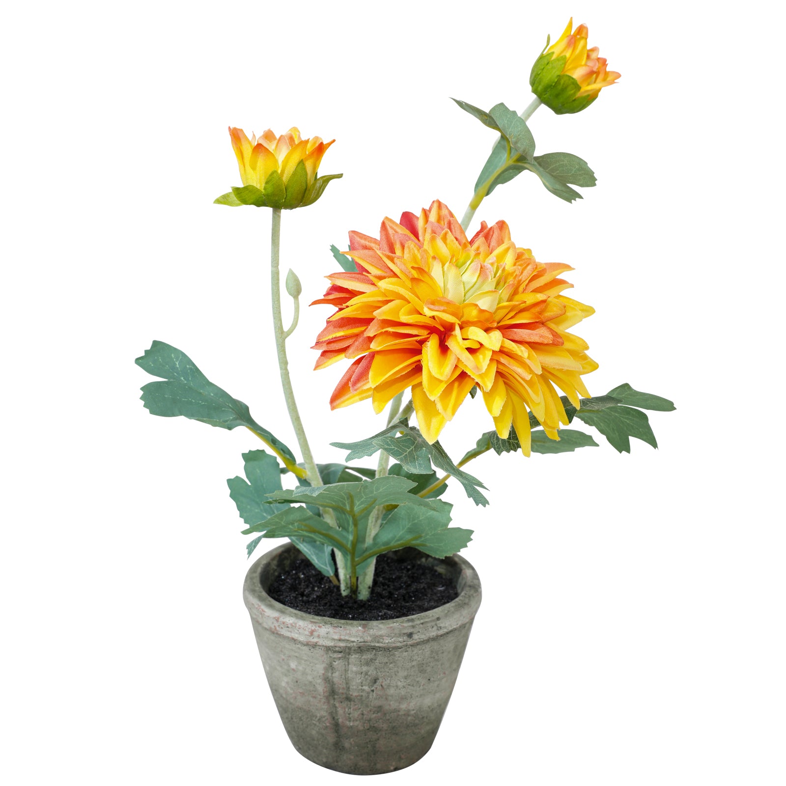 Dahlia Flowers Fake Silk Mums Flower Artificial Chrysanthemum Flowers Faux Flowers for Vase Mums in Pot Spring Decor Coffee Table Home Party Decoration