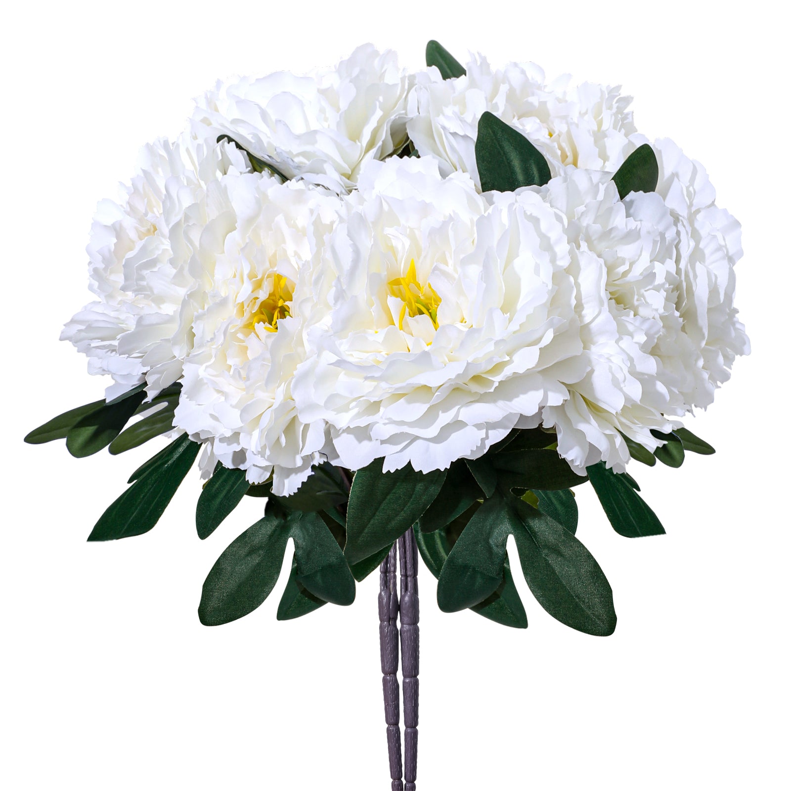 Premium Silk Artificial Peonies, 2 Bouquets (10 Large 5.12" Heads), 13.78" Tall Fake Floral Arrangements for Wedding Centerpieces, Home Decor & Indoor Vase Display