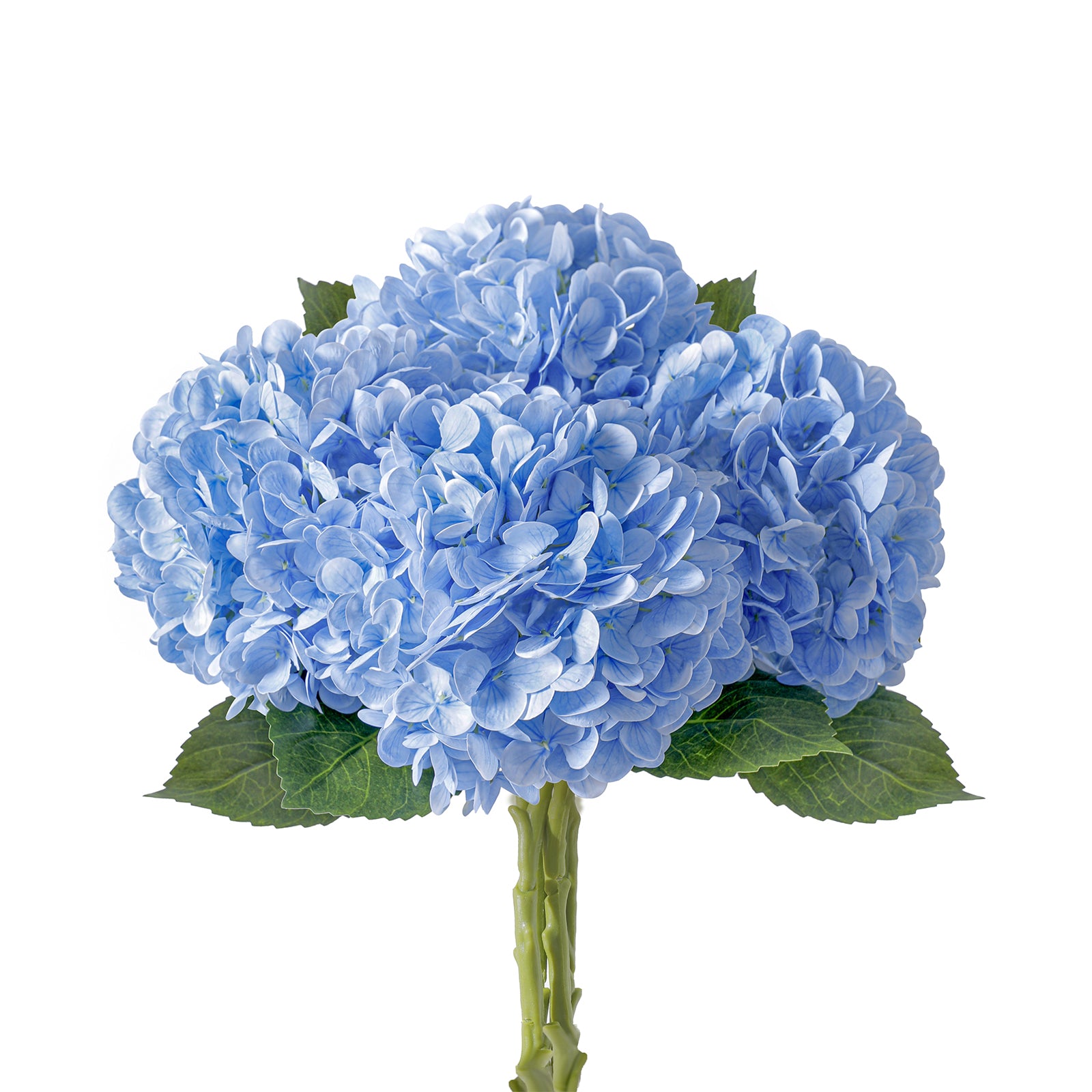 4 Pcs Artificial Hydrangea Silk Flowers with Stems, 19.7" Pink Faux Hydrangeas Bouquet, 240 Petals, UV Resistant & Waterproof Fake Flower for Outdoor Wedding Home Decor