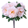 Premium Silk Artificial Peonies, 2 Bouquets (10 Large 5.12" Heads), 13.78" Tall Fake Floral Arrangements for Wedding Centerpieces, Home Decor & Indoor Vase Display