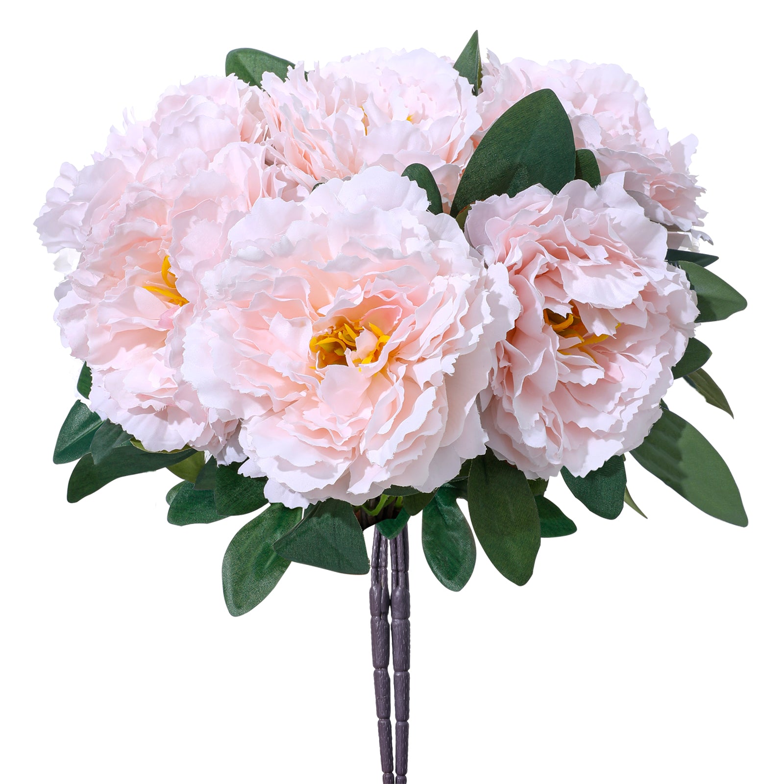 Premium Silk Artificial Peonies, 2 Bouquets (10 Large 5.12" Heads), 13.78" Tall Fake Floral Arrangements for Wedding Centerpieces, Home Decor & Indoor Vase Display