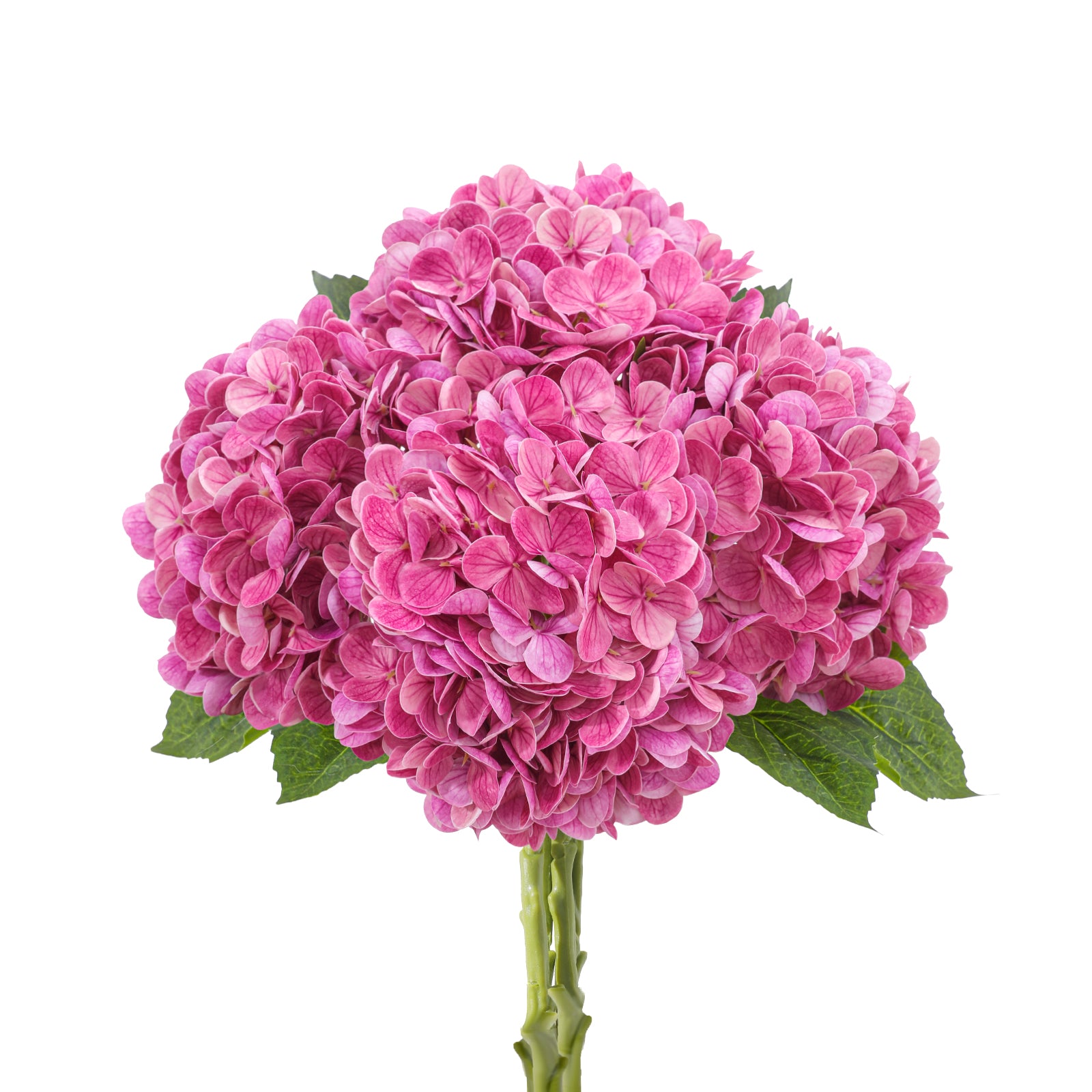 4 Pcs Artificial Hydrangea Silk Flowers with Stems, 19.7" Pink Faux Hydrangeas Bouquet, 240 Petals, UV Resistant & Waterproof Fake Flower for Outdoor Wedding Home Decor