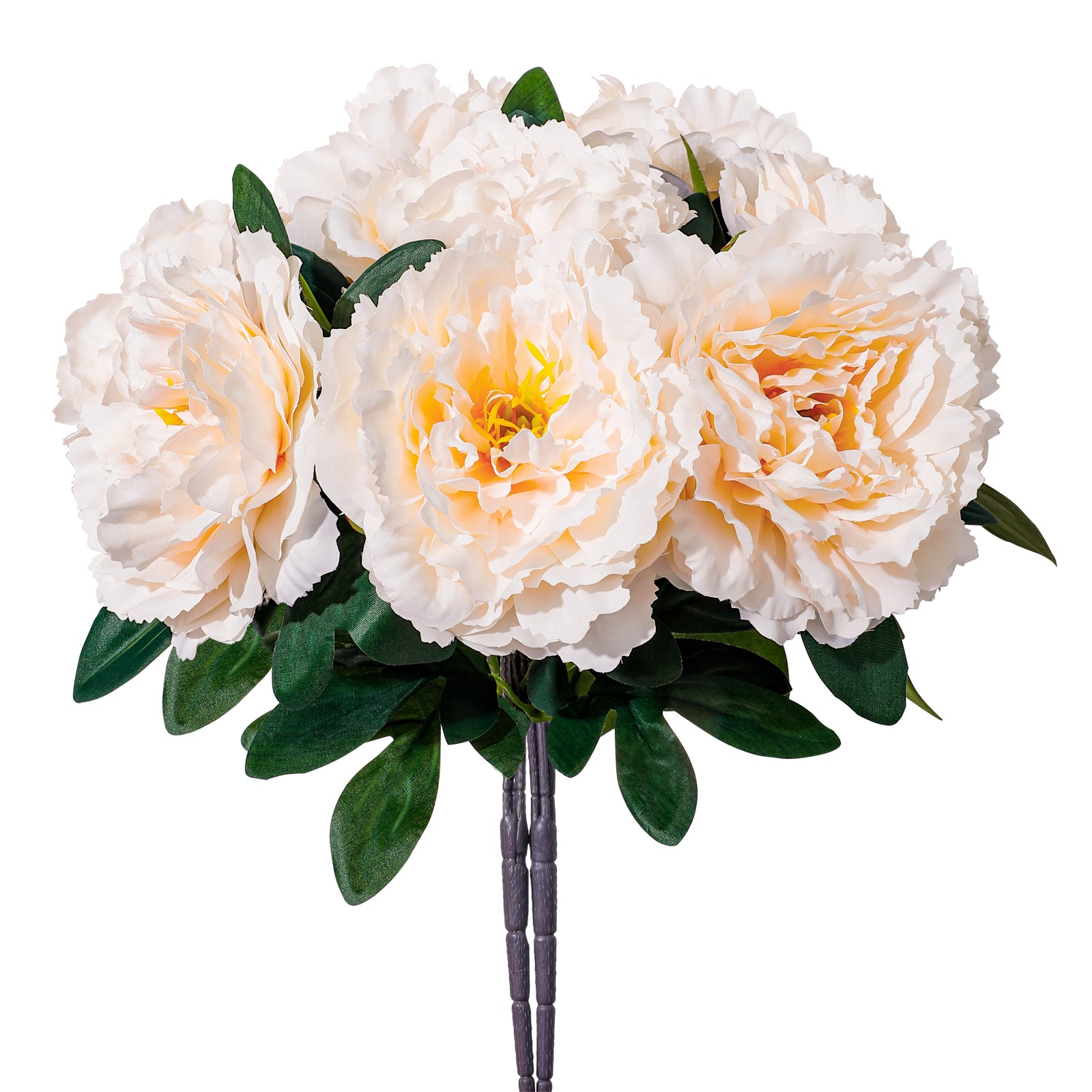 Premium Silk Artificial Peonies, 2 Bouquets (10 Large 5.12" Heads), 13.78" Tall Fake Floral Arrangements for Wedding Centerpieces, Home Decor & Indoor Vase Display